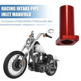 uxcell Intake Pipe Inlet Manifold for PWK24 Carburetor Engine Mini Bike Go Kart Universal Racing Intake Pipe, 1 Set, Red