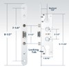 2 Point Bolt Mortise Lock Body Fit Pella Storm Doors,