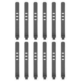 MECCANIXITY 12 Pack Reusable Cable Zip Ties 3 Hole Adjustable Fastening Wire Tie for Home Office Wire Management (Gray)