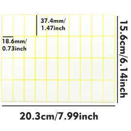 38x19mm,1200PCS Matte White Labels Stickers Small Sticky Labels Name Labels for File Folders, Envelopes