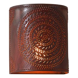 Chisel Sconce Light in Rustic Tin, wired