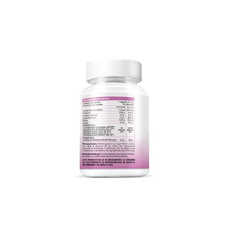 BIO B | Probióticos 50 billones + prebióticos | 30