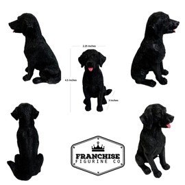 Sitting Dog Figurine Statue | Labrador Retriever | German Shepherd | Golden Retriever | French Bulldog | Rottweiler … (Black Labrador Retriever)