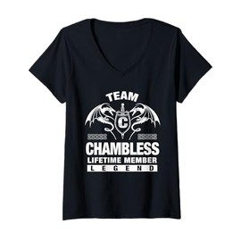 Womens Team CHAMBLESS - Lifetime Member Gifts V-Neck T-Shirt