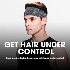 EasYoung 2-Pack Headbands for Men Women, Sweat Wicking Headbands for Sports Fitness Yoga Running Elastic Non Slip, Unisex