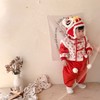 Chinese New Year Baby Romper Cotton Vintage Coil Buckle Festive