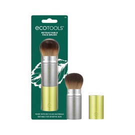 EcoTools, Retractable Face Brush, Brocha Retráctil para Maquillaje, Cerdas Suaves, Aplicación de Base en Polvo y Bronceador, Modelo 1214