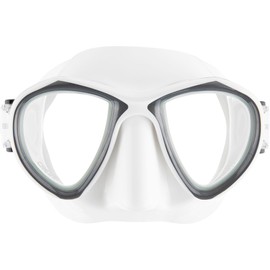 Cressi Metis 2-Lens Masks, White/Titanium, Clear/Anti-Fog Lens