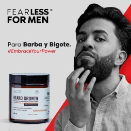 Bálsamo de Crecimiento para Barba y Bigote Fearless For Men con Proxidil 100ml - Aroma Cítrico Con Toque De Bergamota - 1pz
