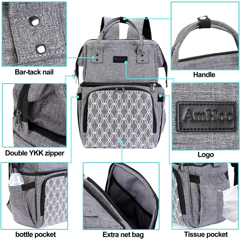 AmHoo Insulated Lunch Box Cooler Backpack Waterproof Leak-proof Lunch Bag