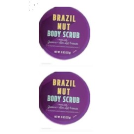Brazil Nut Body Scrub 8oz each Pack of 2 (2 pack, Body Scrub)