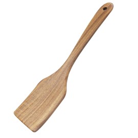 Jiozermi Teak Spatula for Cooking, Wok Spatula with Long Handle Cooking Utensils Wooden Spatula for Cooking, Nonstick Pans, Flipping Eggs, Pancakes