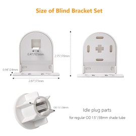 Blind Replacement Parts for 1.5”/38mm Shade Tube, Mounting Bracket for Blinds, Shade Brackets/Mounting