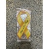 Magnetic Ribbon Yellow Support Our Troops - 12 pack