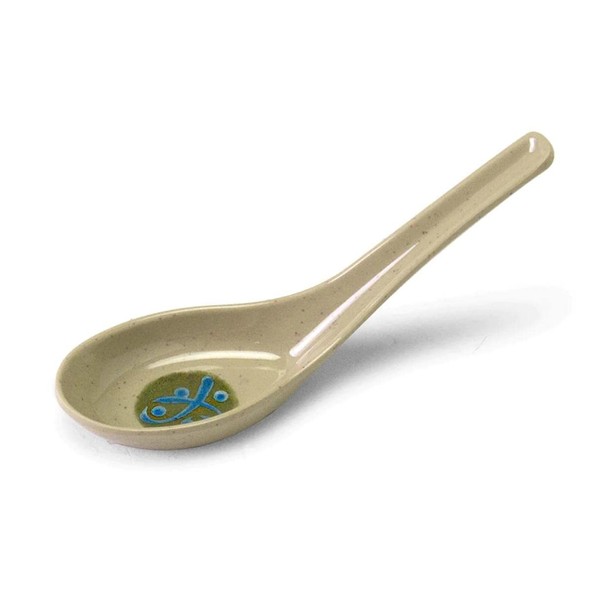 JapanBargain 2344, Soup Spoons Asian Chinese Wonton Spoon Japanese Soba Rice Spoon Pho Spoon Ramen Noodle Soup Spoons, Green, 24 Pack