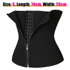 HTTDSLF Waist Trainer Corset, Womens Underbust Corset, Adjustable Hook & Eye Closure Tummy Tucker for Women Black