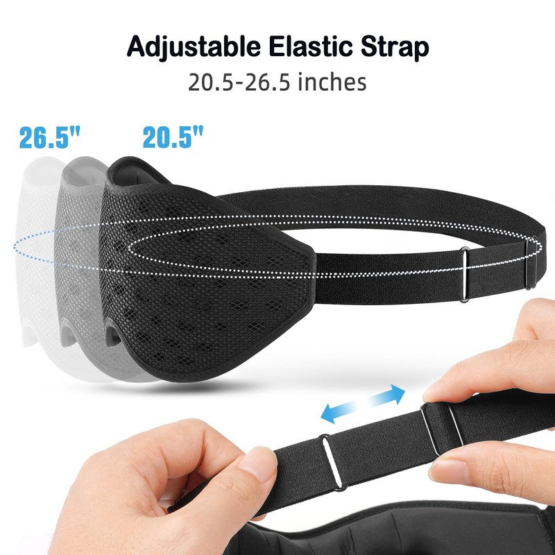 LitBear Breathable Sleep Mask, 3D Eye Mak Sleep for Side