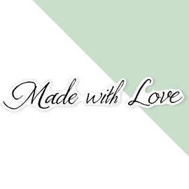 Extra Large 460mm 'Made with Love' Permanent Sticker Decal for Cars/Windows/Bins/Walls (DW00136187)