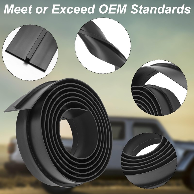6ft (1.8m) Truck Rear Cover Double Seal - T-Groove Rubber