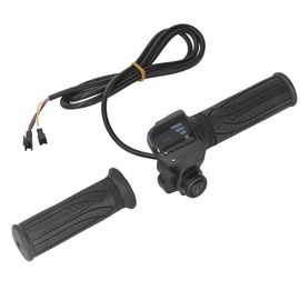 Generic 1 Pair Electric Bike Throttle Grip Rubber Throttle Grips with LED Battery Display for Electric Bicycle Scooter, Genericv58y7k06gz