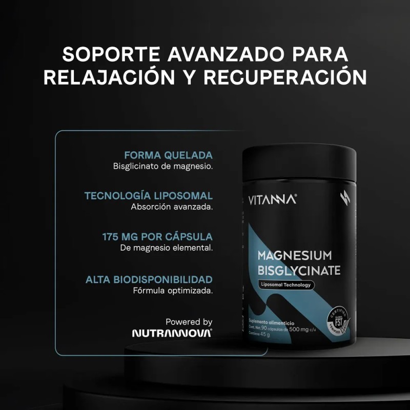 Magnesio Bisglicinato Quelado Liposomal 500mg 90 Cápsulas