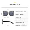 IKUVNA Oversized Crystal Rhinestone Sunglasses for Women Men Thick Frame
