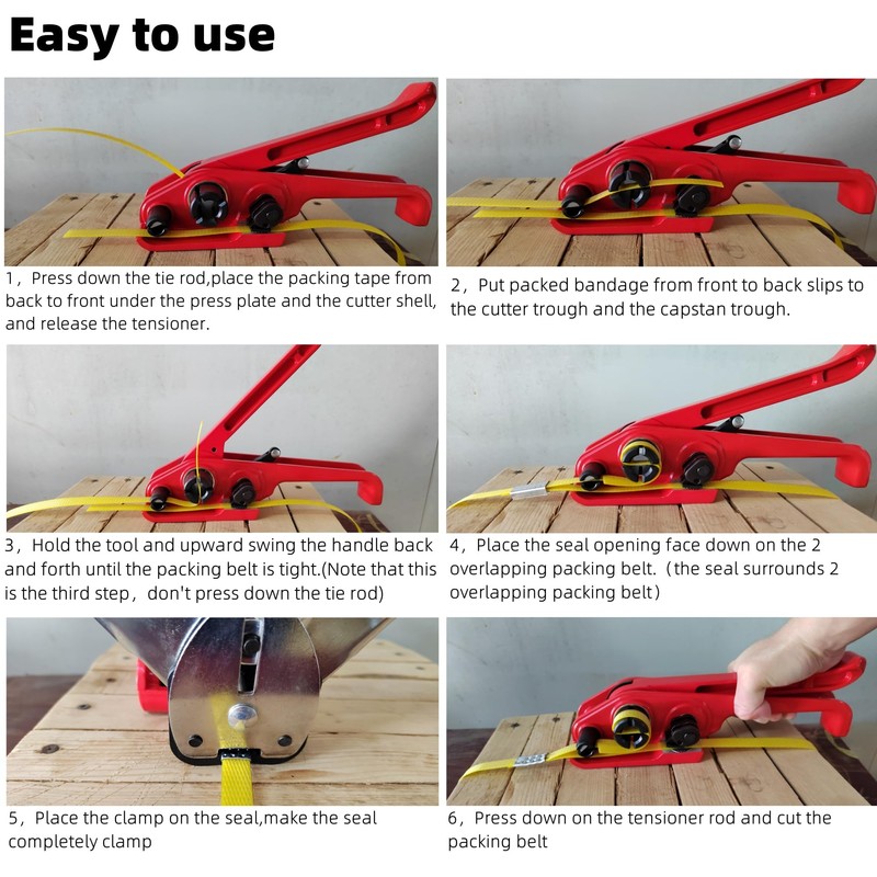 LNYEBN All-in-One Banding Strapping Kit with Poly Strapping Tensioner, 3200"