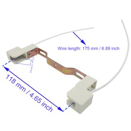 HAJXZH 1 PCS Halogen Socket 118 MM R7S Ceramic Lamp Holder White Lamp Parts Double Ended with Cable for R7S Double Ended Bulbs and Floodlights