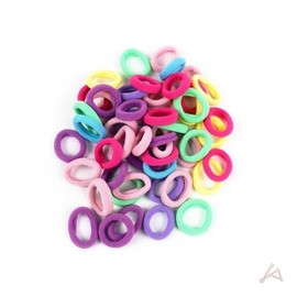 Large Quantity Hair Ties Colored 50-Pack (WFHZHOC) / 헤어 머리고무줄 대용량 컬러 50개 머리끈 (WFHZHOC)