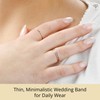 MAX + STONE Solid 14k Gold Wedding Band Ring for