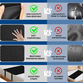 Grounding Mat for Bed, Grounding Pad for Sleeping, Tear-Resistant PU Leather Grounding Mattress with Cord (27"x60", Queen, Charcoal)