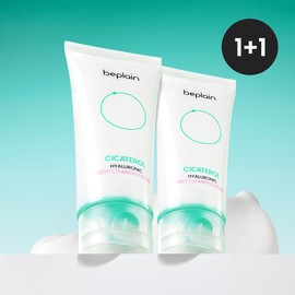 beplain Calming pH-Balanced B.Plain Cica-Toner Hyaluronic Deep Cleansing Foam 120ml, 2 pcs