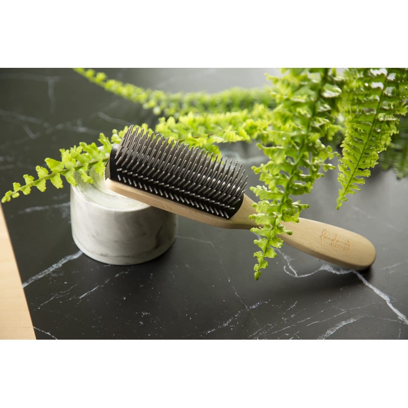 Hair Brush, Natural Wood, Beach Tree, Handle, Easy Styling, Rubber