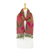 PASKMLNA Reversible Paisley Pashmina Shawl Wrap Elegant Colors (A18-20 Hotpink-olive)