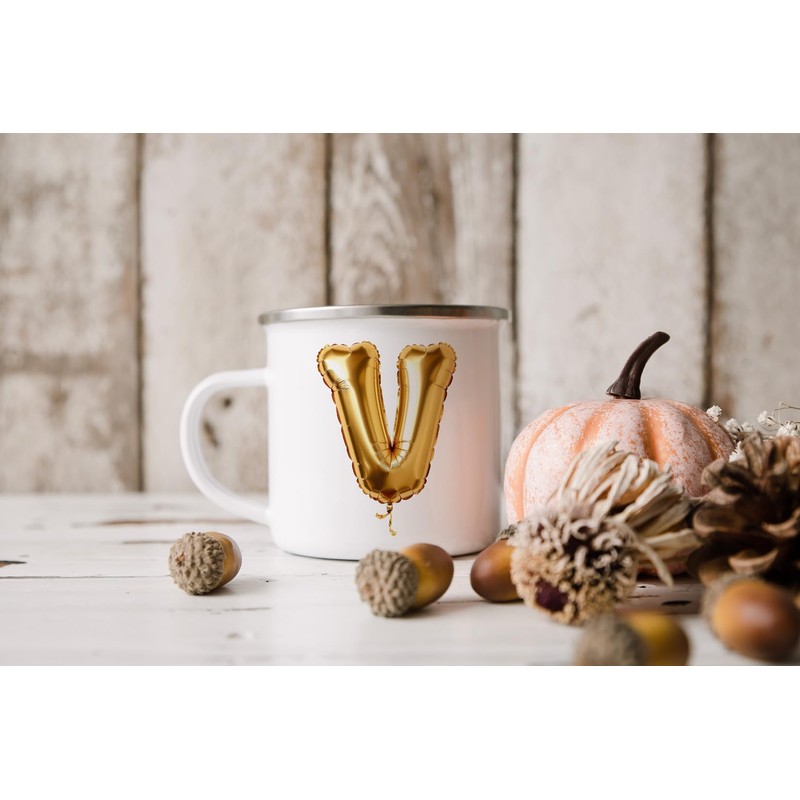 MAXIKIWI Langlebige Emaille-Kaffee- oder Tee-Camping-Tasse für drinnen und draußen, Motiv: