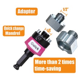 WOWSUPM Quick Change Mandrel 7/16 Inch Shank New Hole Saw Large Arbor Heavy Duty Fit 9/16 to 10 Inch Hole Cutter with Pilot Drill Bits