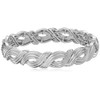 Napier "In Chains Silver" Silver-Tone Knot Stretch Bracelet