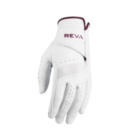 Callaway Golf REVA Women's Golf Glove (Worn on Right Hand, Medium/Large, White/Eggplant)