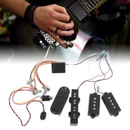 Electric Bass Pickup, Excellent Audio Output, Electric Bass Preamp Wiring Circuit Pickup, Preamp Wiring Circuit, Replacement Accessory for Bass Guitar, Active Equalizer