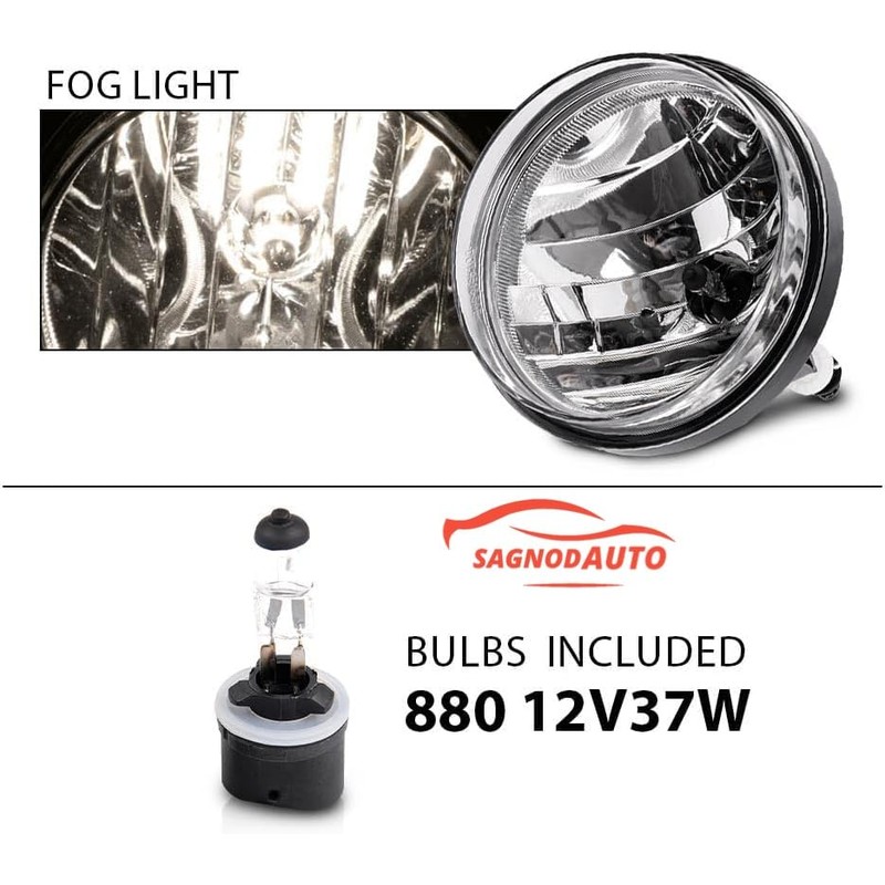 Sagnod Auto Fog Lights Set Compatible with 2007-2013 GMC Sierra