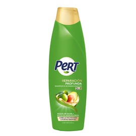 PERT, Shampoo 2 en 1 Olivo y Aguacate | Limpia y desenreda tu cabello, 650 ml