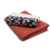 VmG-Store Waffle Pique + Cotton Fabric Set, Colour-Coordinated Waffle Fabric,