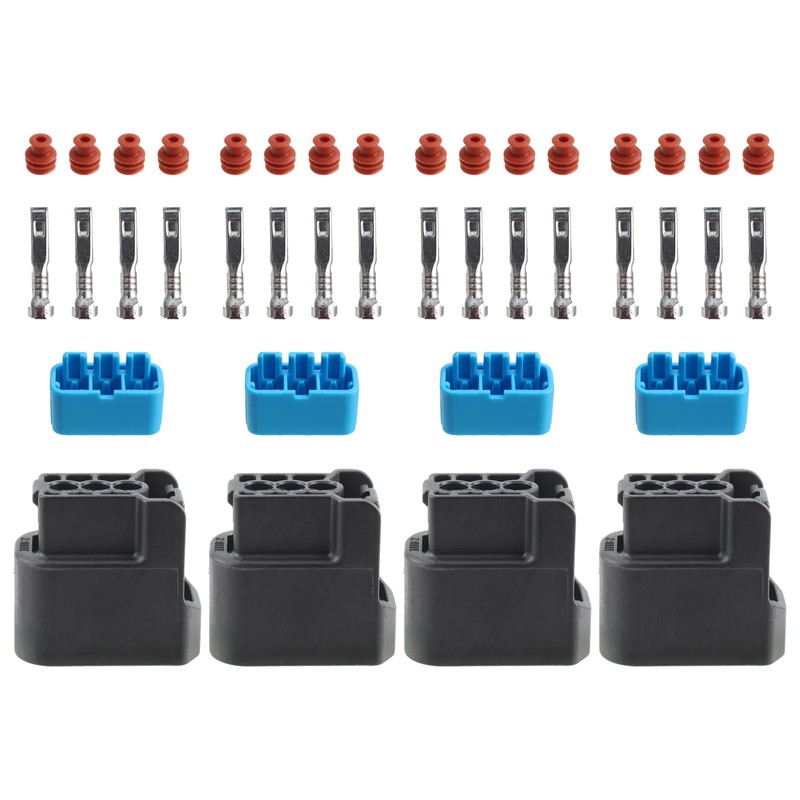 AUTOKAY 4Pcs 3-Pin Ignition Coil Pack Connector Plug Housing Compatible