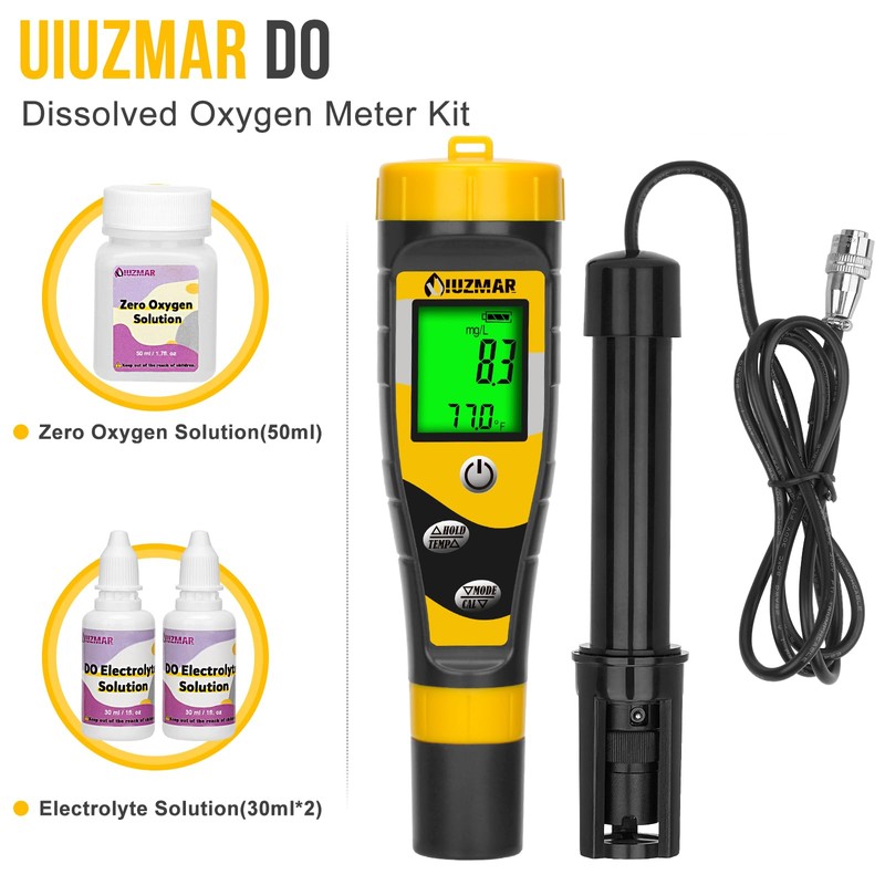 UIUZMAR Digital Dissolved Oxygen Meter Portable Dissolved Oxygen Test Kit