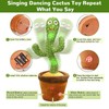 seOSTO Talking Cactus Toy with 10 Children's Rhymes & Adjustable