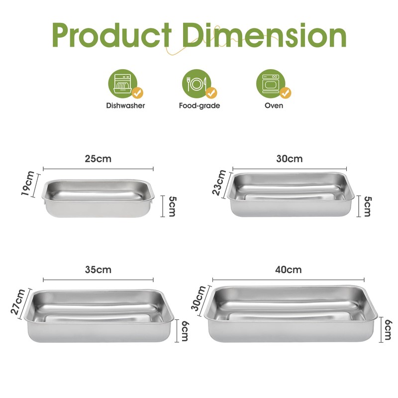 FLOVIA COOK BY NATURE Casserole Dish 30 cm, Stainless Steel