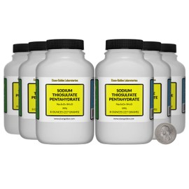 Sodium Thiosulfate Pentahydrate [Na2S3O3.5H2O] 99% AR Grade Powder 3 Lb in 6 Bottles