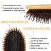 Flair Bamboo Boar Bristle Hair Brush Soft Nylon Blend Detangling