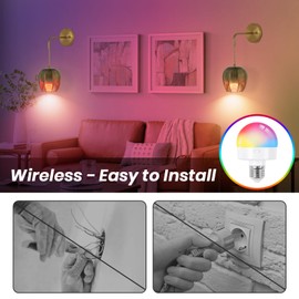 EIDEARAY Wall Sconces Set of Two, Battery Operated Sconces with Remote, Wireless Wall Sconces RGB Color Changing Dimmable, Vintage Sconces Wall Decor Set of 2,for Bedroom Living Room（Striped Green）