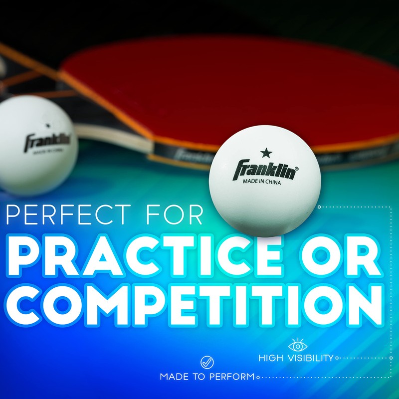 Franklin Sports 1 Star Table Tennis Balls, 36 Pack, 40